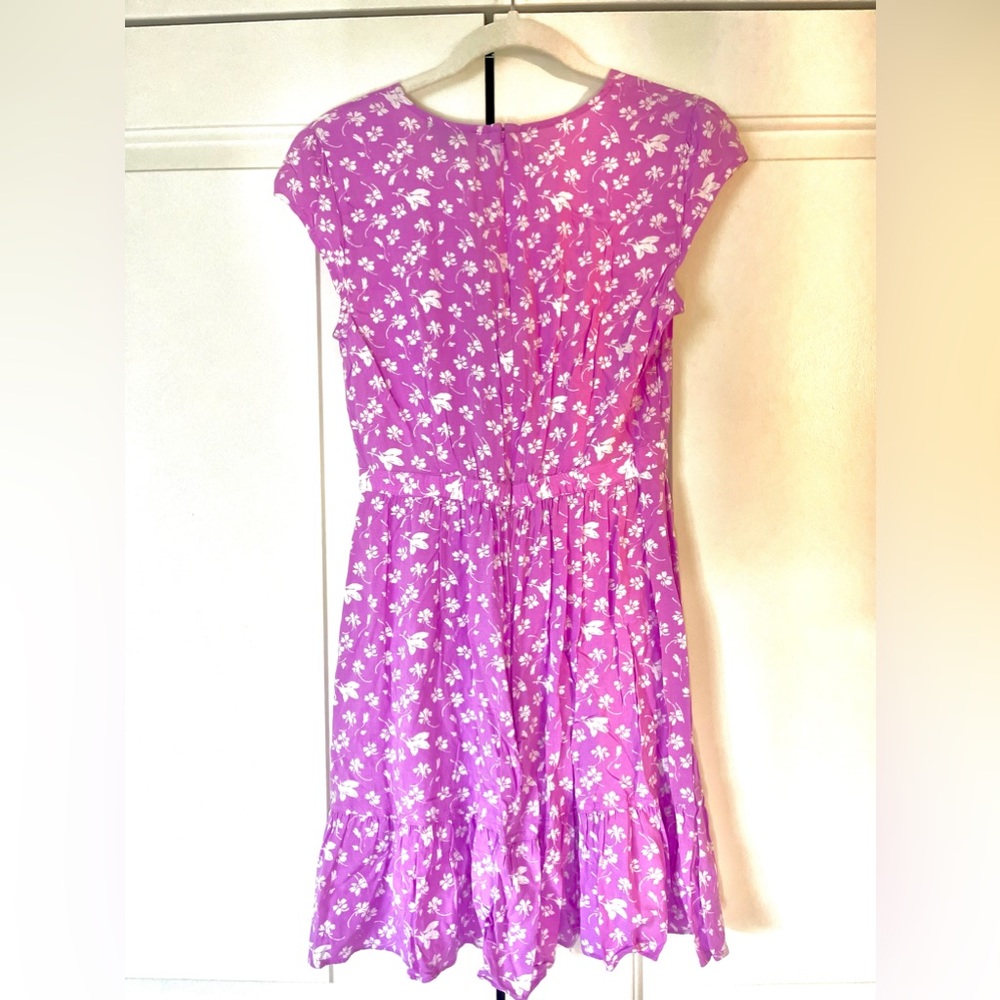 J. Crew Dresses J Crew Ruffle-Front Mini Dress  Bubblegum Floral - Size: 2 - Picture 6 of 6